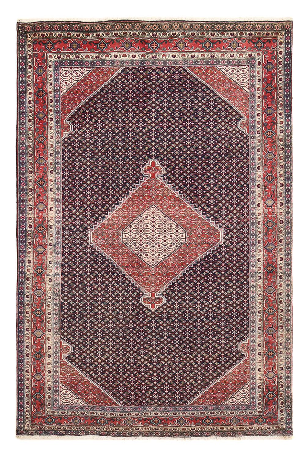 Tapis persan - Nomadic - 304 x 199 cm - rouge bordeaux