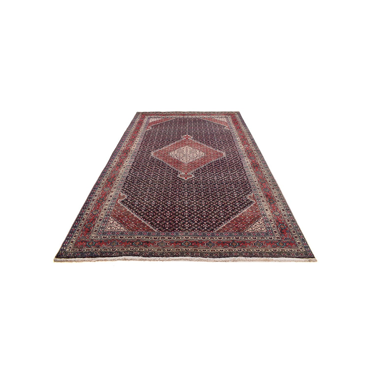 Tapis persan - Nomadic - 304 x 199 cm - rouge bordeaux