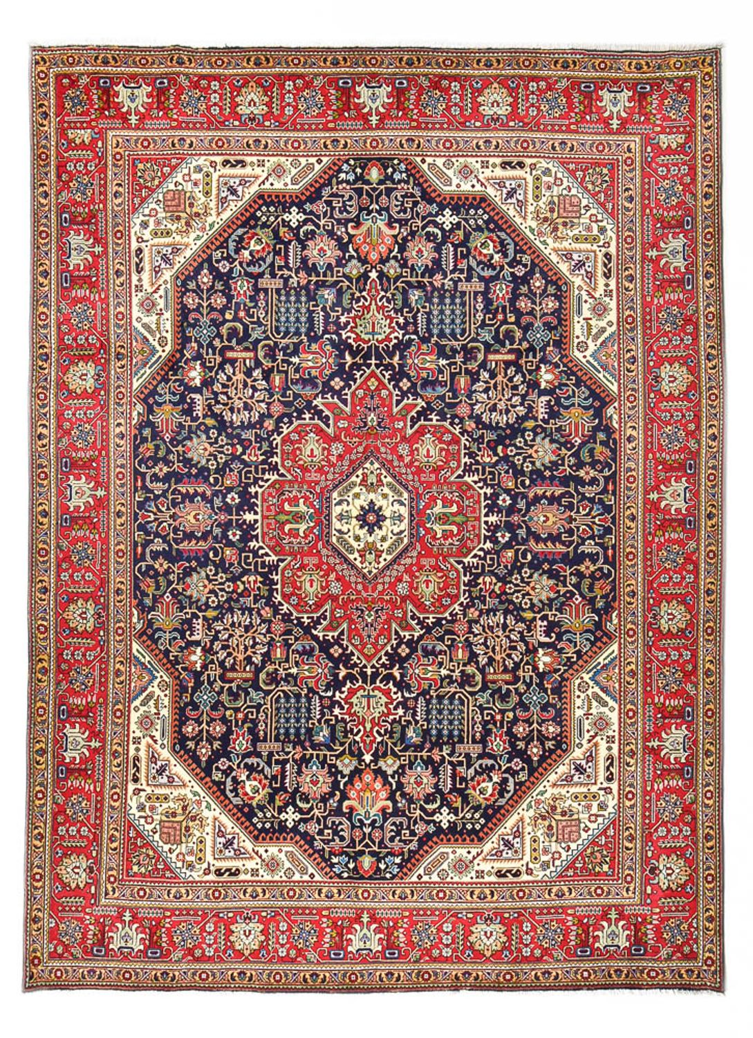 Tapis persan - Tabriz - Royal - 412 x 303 cm - bleu foncé