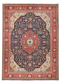 Tapis persan - Tabriz - Royal - 412 x 303 cm - bleu foncé