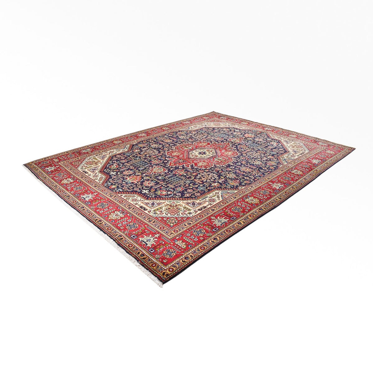 Tapis persan - Tabriz - Royal - 412 x 303 cm - bleu foncé