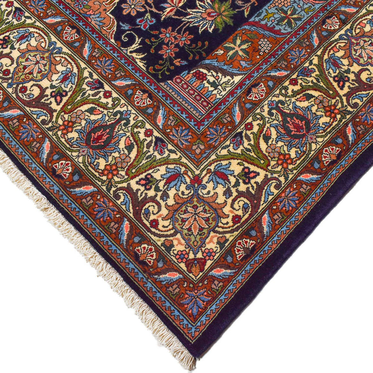 Tapis persan - Nomadic - 302 x 204 cm - bleu foncé