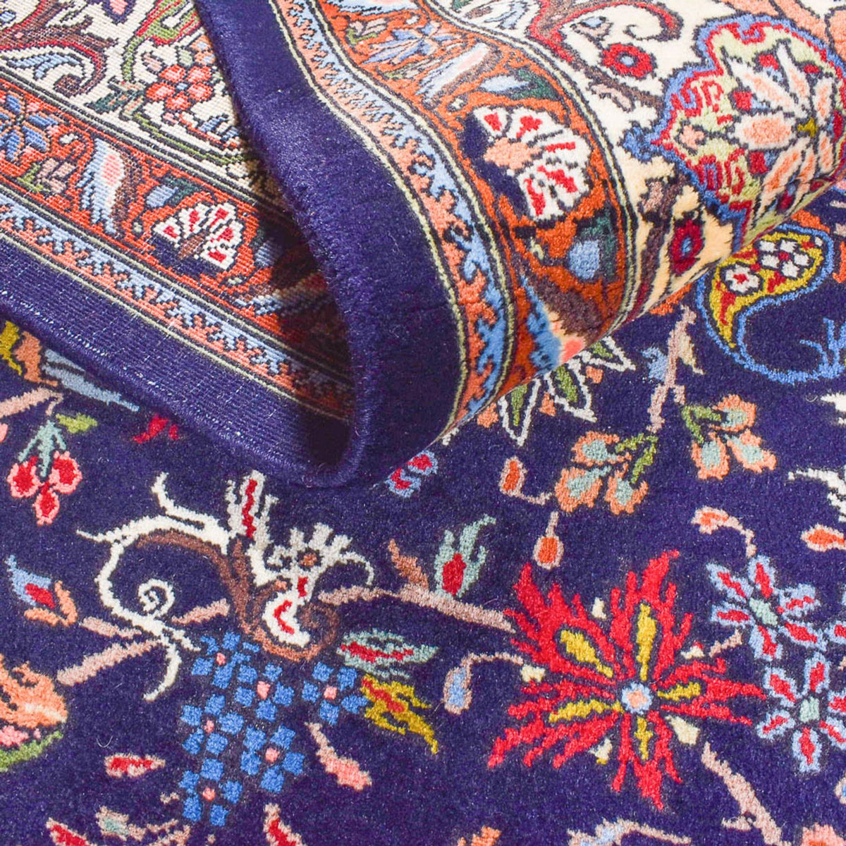 Tapis persan - Nomadic - 302 x 204 cm - bleu foncé