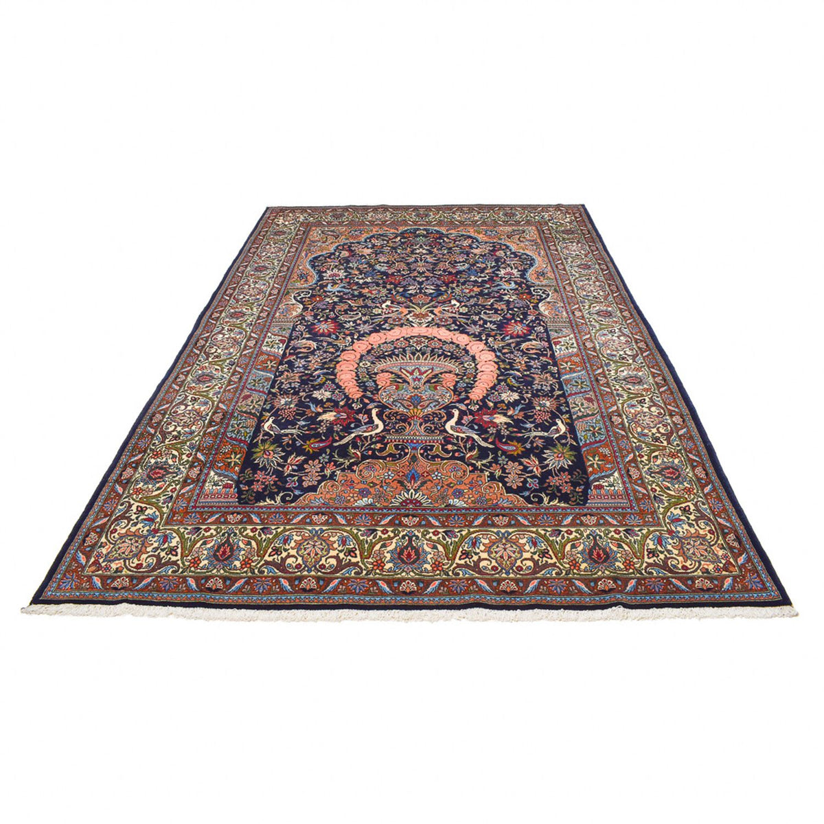 Tapis persan - Nomadic - 302 x 204 cm - bleu foncé