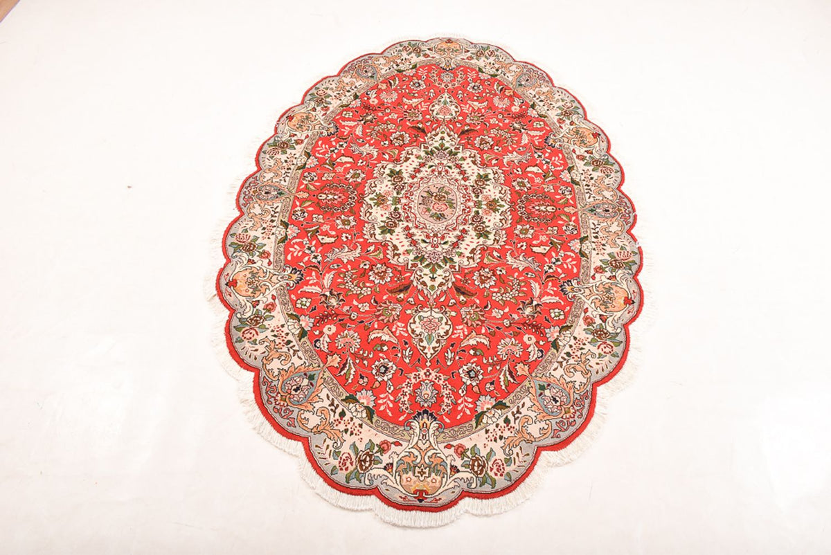 Tapis persan - Tabriz - Royal - 205 x 130 cm - rouge