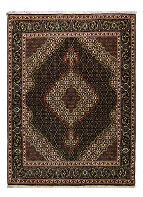Tapis persan - Tabriz - Royal - 202 x 150 cm - marron foncé