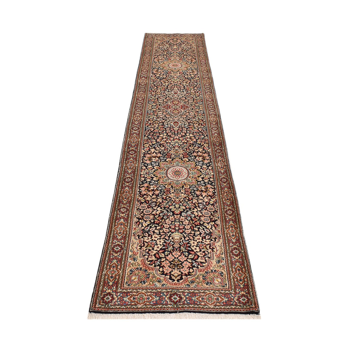 Tapis de couloir Tapis persan - Royal - 413 x 78 cm - beige clair