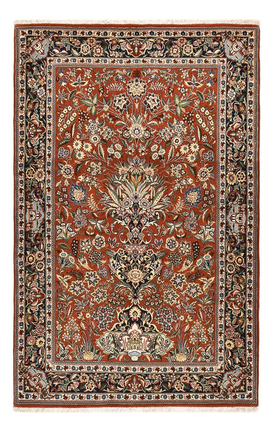 Tapis persan - Classique - 203 x 138 cm - rouille