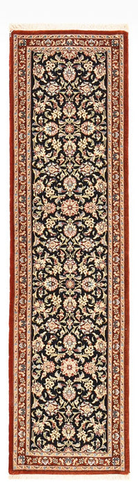 Tapis de couloir Tapis persan - Ghom - Royal - 196 x 54 cm - bleu foncé