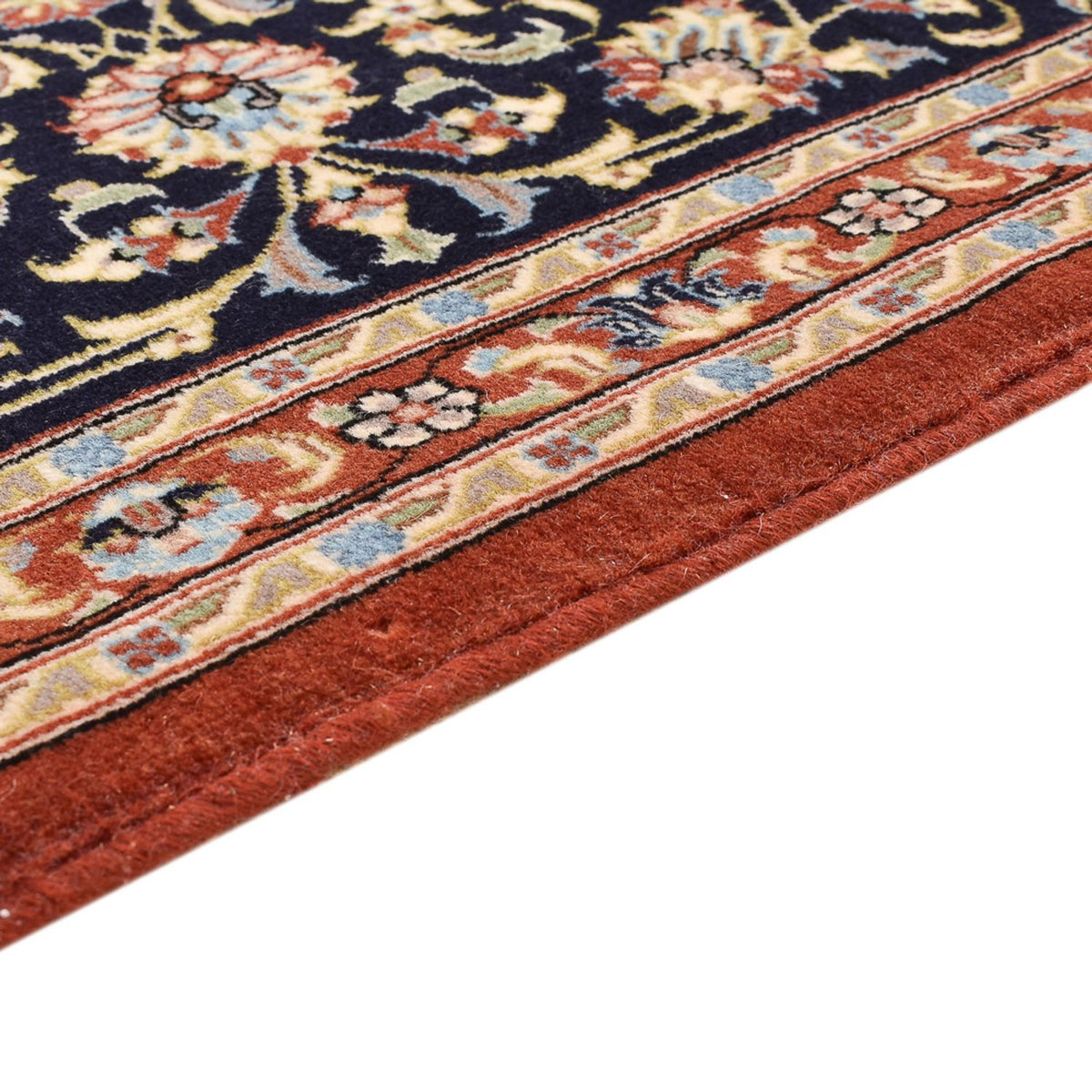 Tapis de couloir Tapis persan - Ghom - Royal - 196 x 54 cm - bleu foncé
