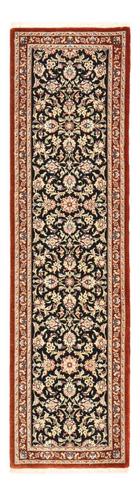 Tapis de couloir Tapis persan - Ghom - Royal - 196 x 54 cm - bleu foncé