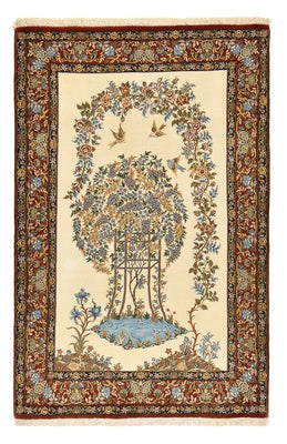 Tapis persan - Ghom - Royal - 201 x 129 cm - beige clair