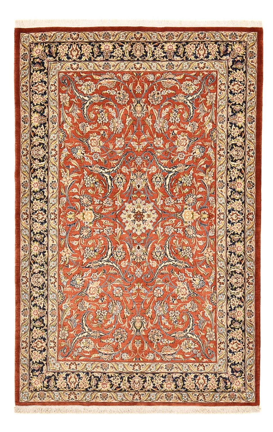 Tapis persan - Ghom - Royal - 207 x 134 cm - rouge