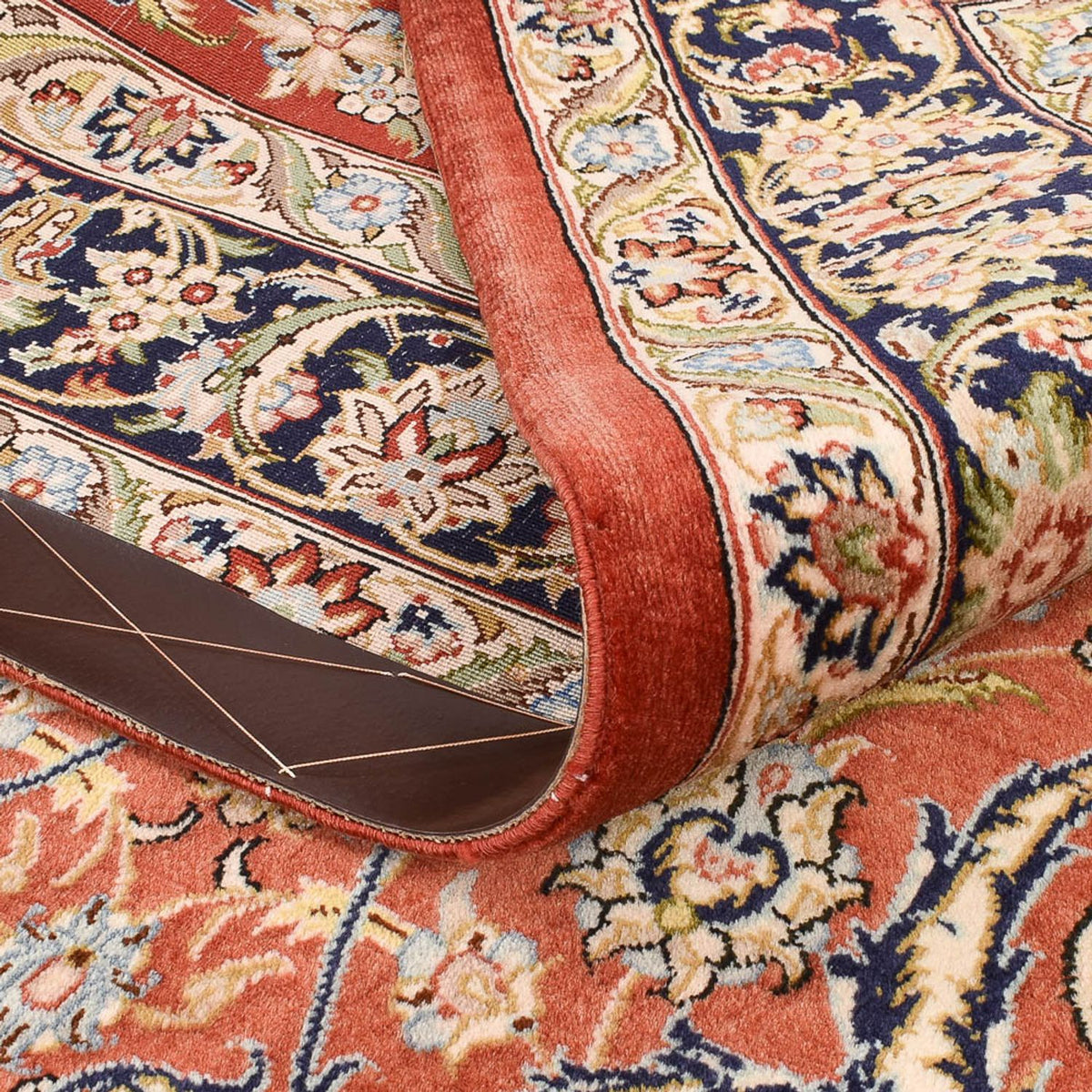 Tapis persan - Ghom - Royal - 207 x 134 cm - rouge