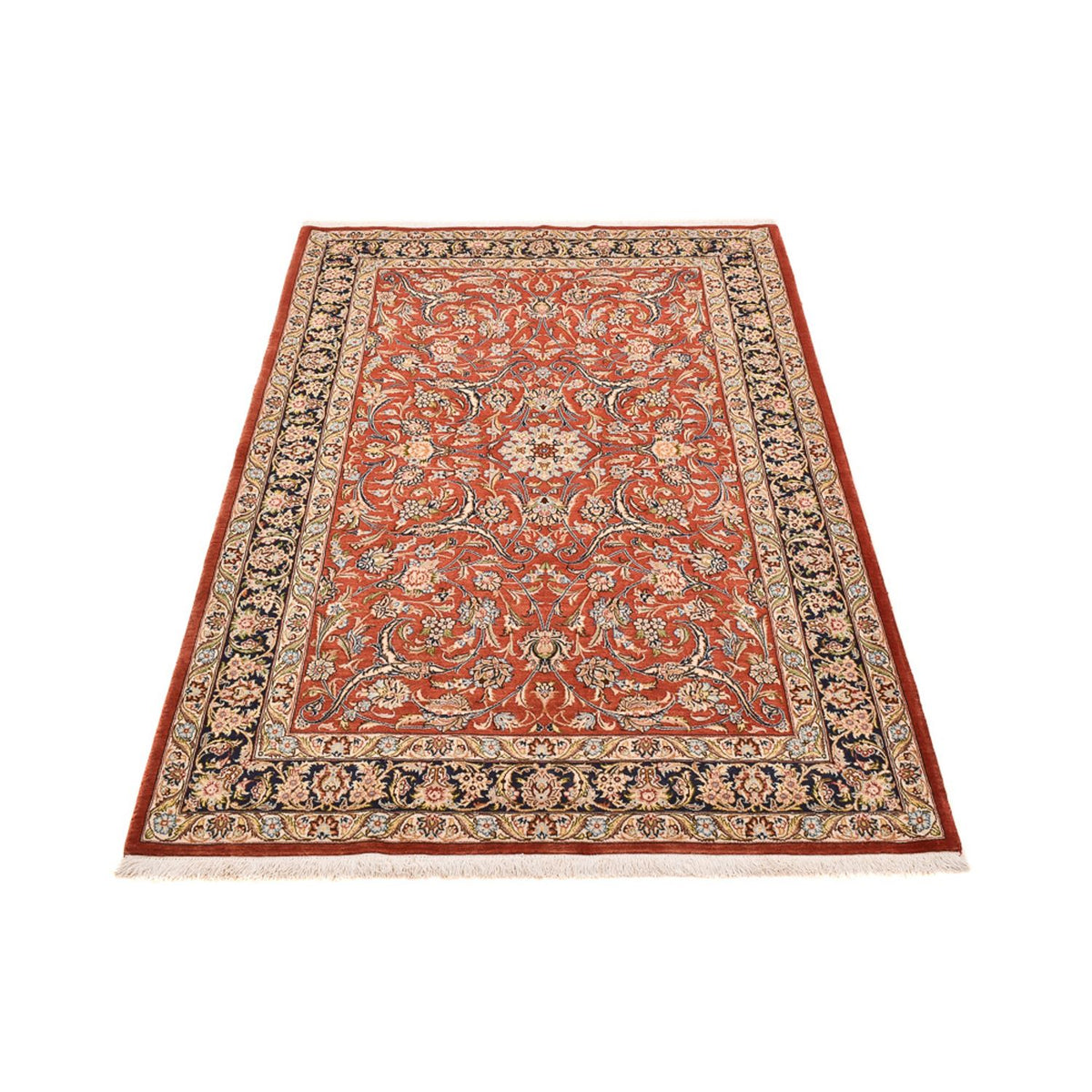 Tapis persan - Ghom - Royal - 207 x 134 cm - rouge