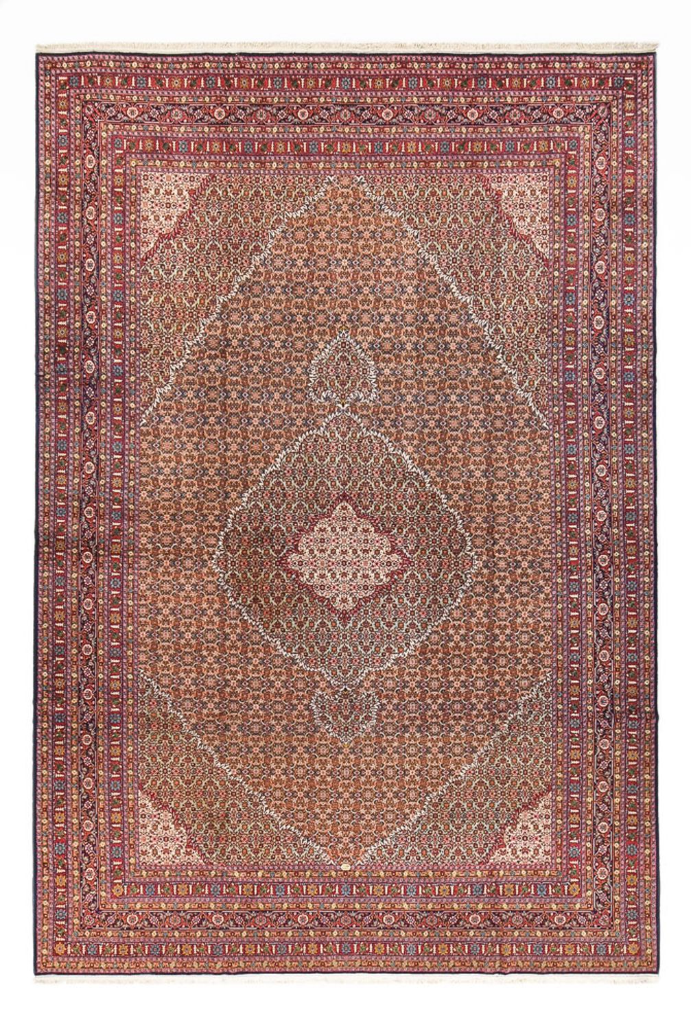 Tapis persan - Tabriz - 416 x 284 cm - rouge bordeaux