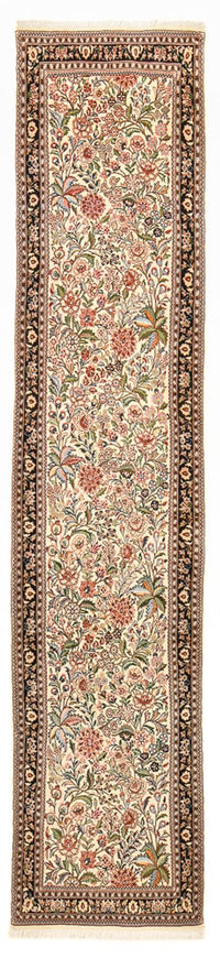 Tapis de couloir Tapis persan - Ghom - 360 x 74 cm - sable