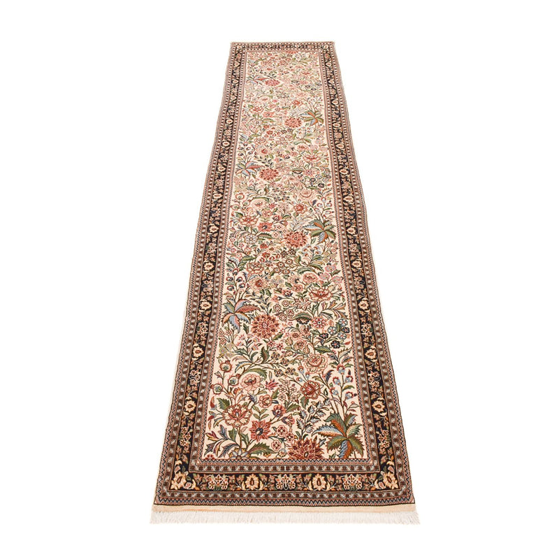Tapis de couloir Tapis persan - Ghom - 360 x 74 cm - sable