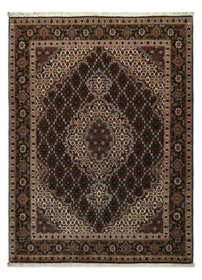 Tapis persan - Tabriz - Royal - 196 x 148 cm - marron foncé