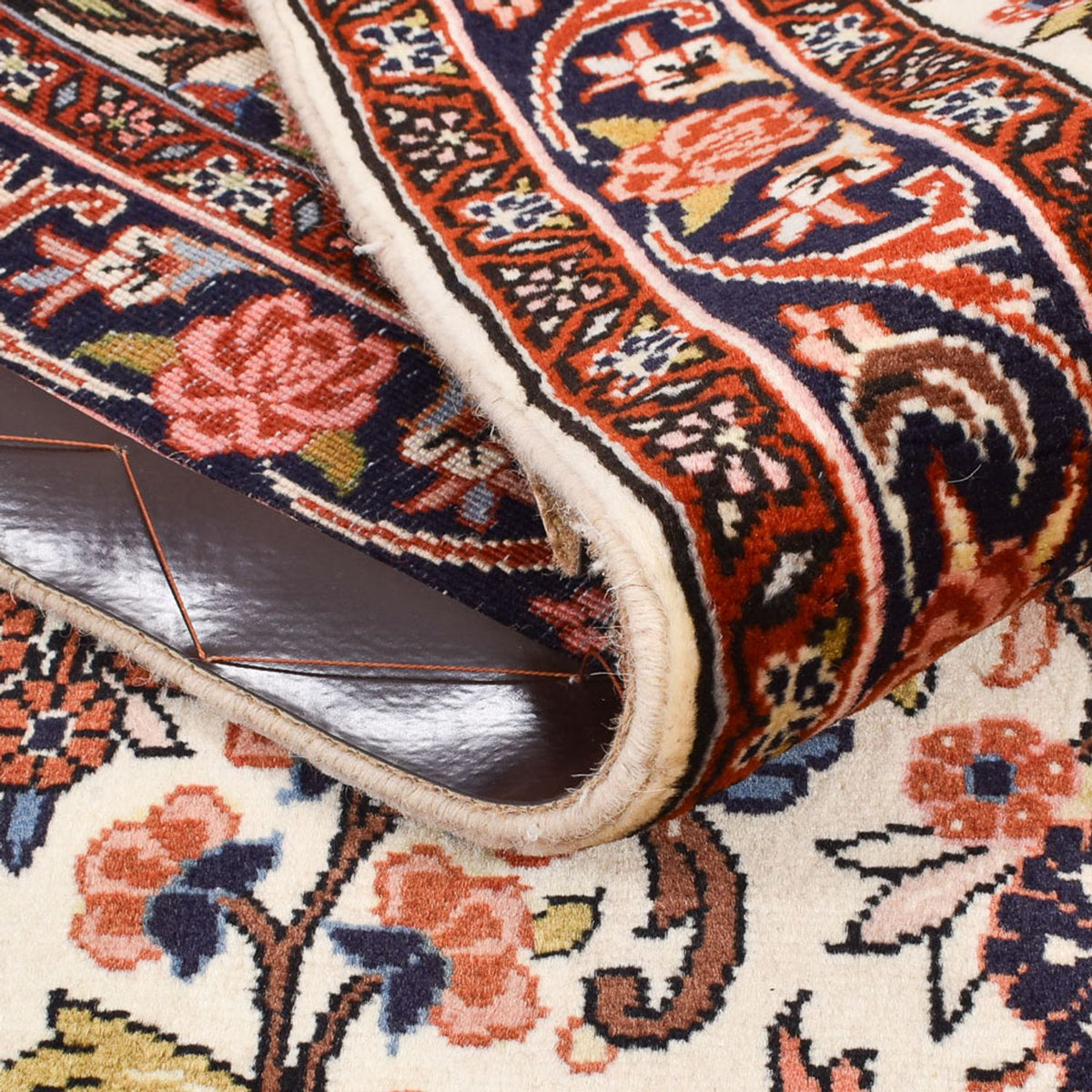 Tapis de couloir Tapis persan - Bidjar - 328 x 73 cm - beige