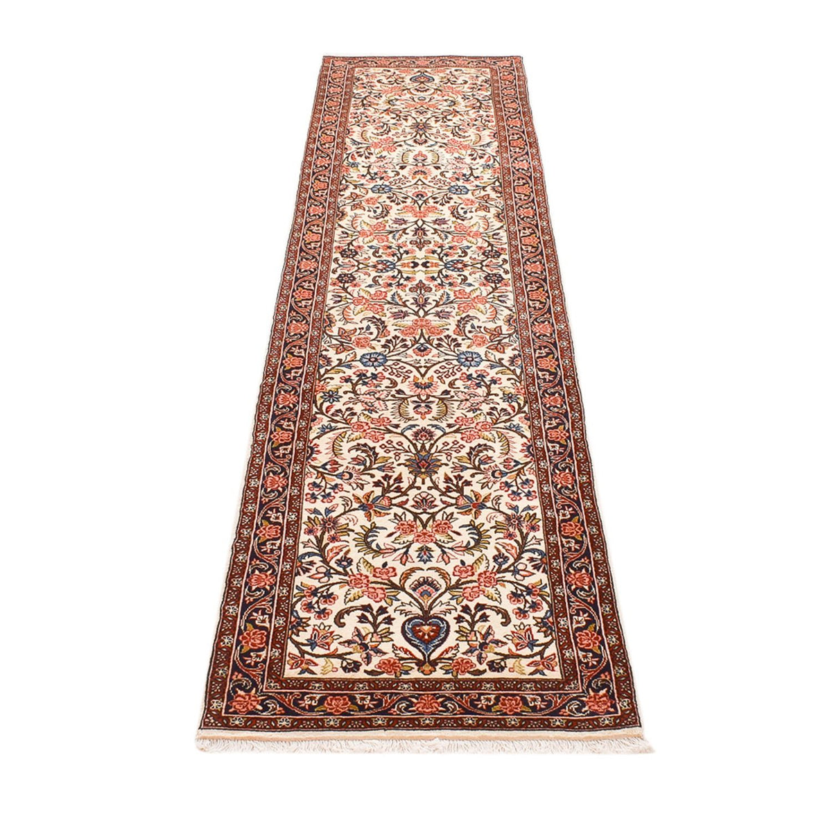 Tapis de couloir Tapis persan - Bidjar - 328 x 73 cm - beige