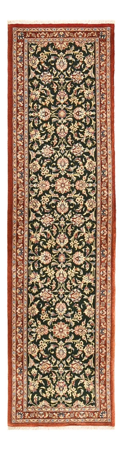 Tapis de couloir Tapis persan - Ghom - Royal - 202 x 56 cm - bleu foncé
