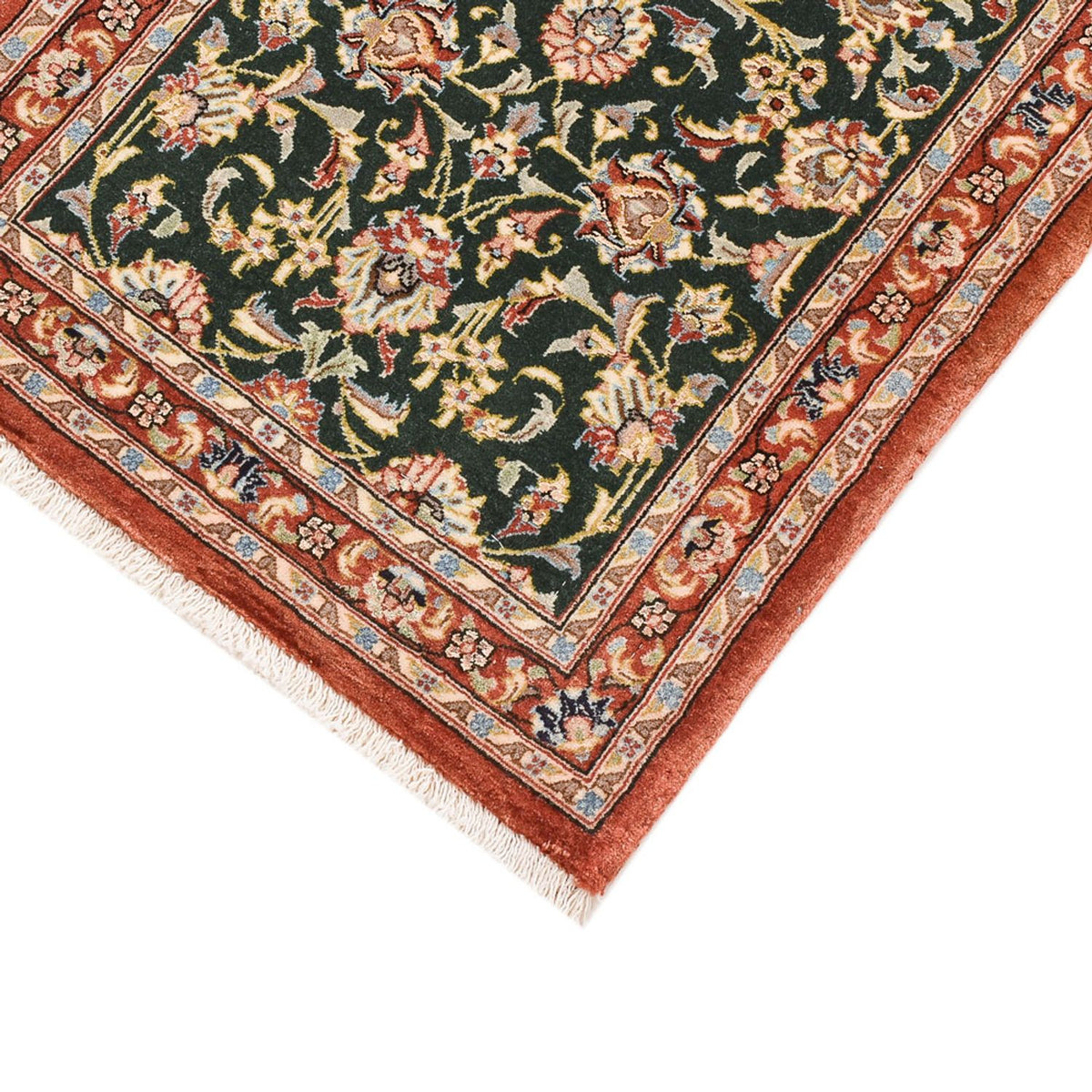 Tapis de couloir Tapis persan - Ghom - Royal - 202 x 56 cm - bleu foncé