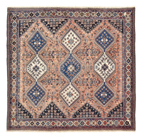 Tapis persan - Nomadic carré  - 203 x 193 cm - rouge clair