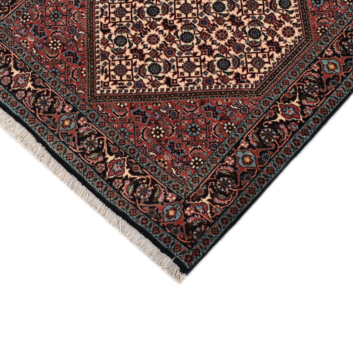 Tapis de couloir Tapis persan - Bidjar - 400 x 83 cm - rouge clair