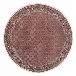 Tapis persan - Bidjar ronde  - 300 x 300 cm - rouge clair