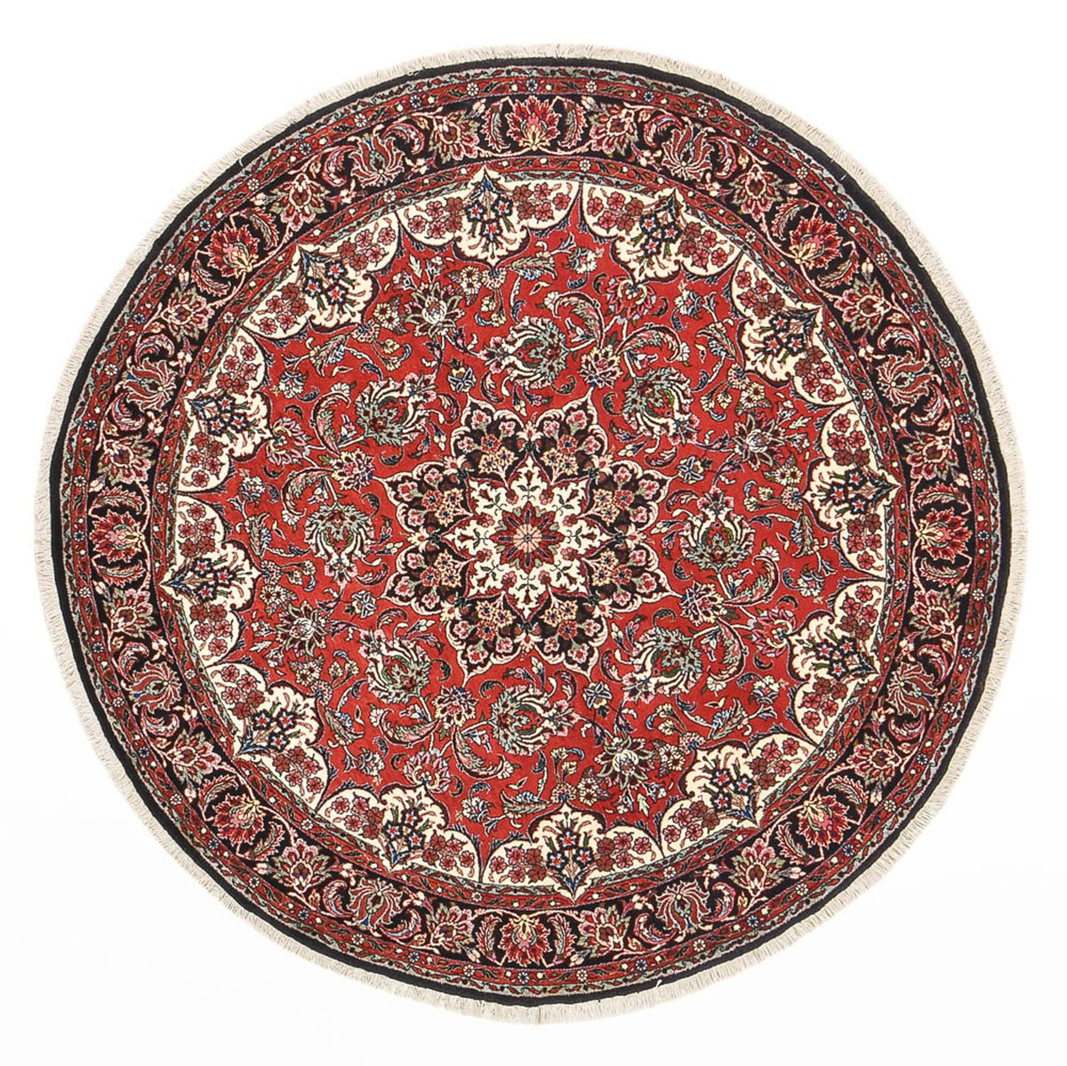 Tapis persan - Bidjar ronde  - 150 x 150 cm - rouge