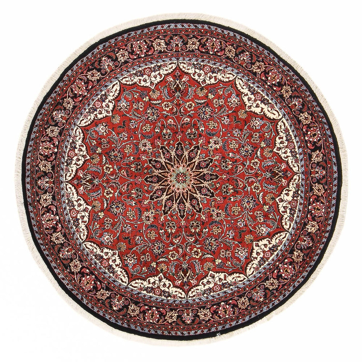 Tapis persan - Bidjar ronde  - 150 x 150 cm - rouge