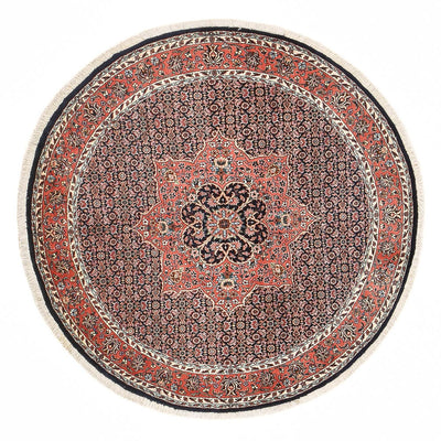 Tapis persan - Bidjar ronde  - 155 x 155 cm - rouge foncé