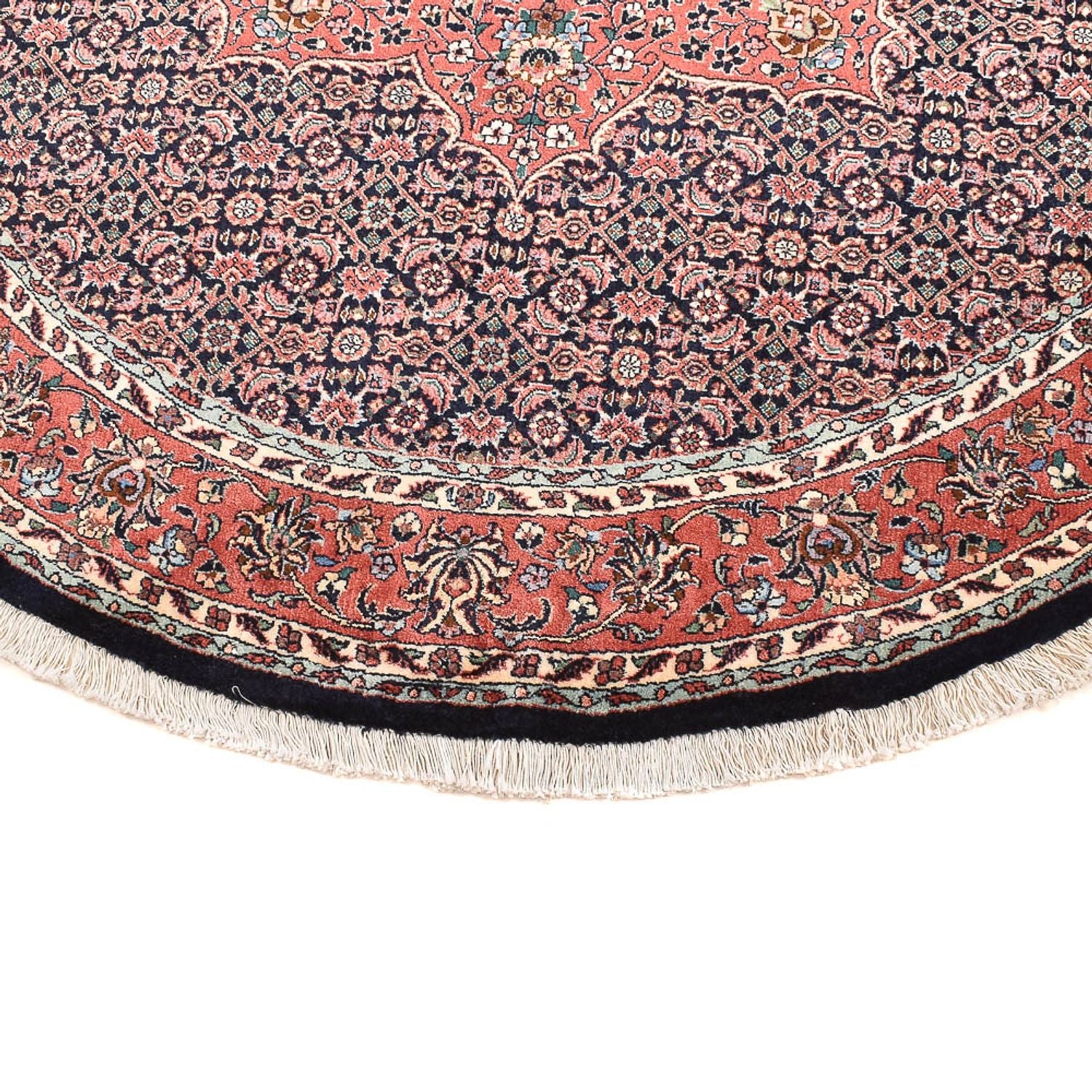 Tapis persan - Bidjar ronde  - 155 x 155 cm - rouge foncé