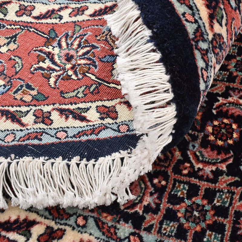 Tapis persan - Bidjar ronde  - 155 x 155 cm - rouge foncé