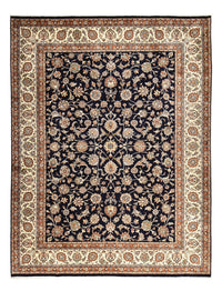 Tapis persan - Classique - Royal - 389 x 300 cm - bleu foncé