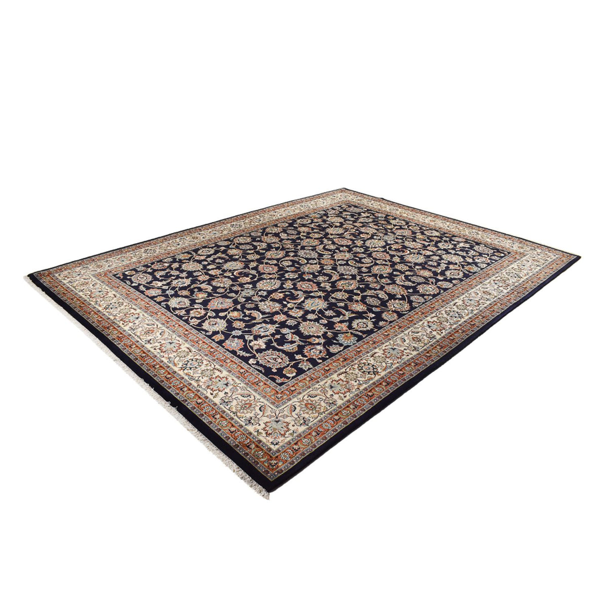 Tapis persan - Classique - Royal - 392 x 288 cm - bleu foncé