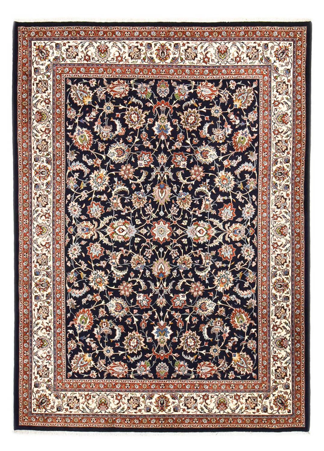 Tapis persan - Classique - Royal - 346 x 251 cm - bleu foncé