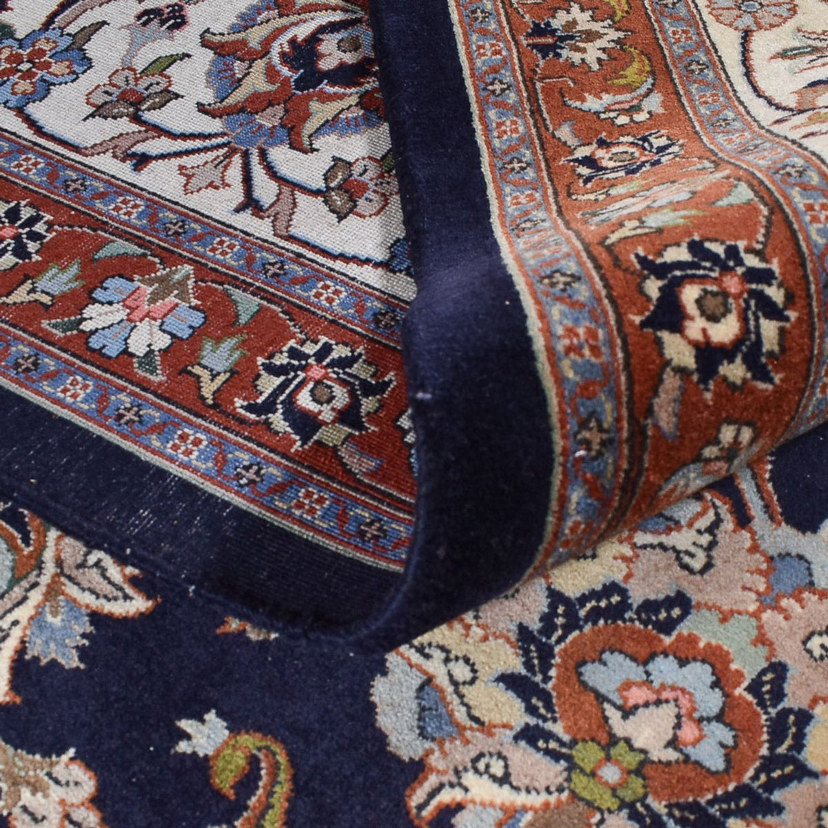 Tapis persan - Classique - Royal - 398 x 305 cm - bleu foncé