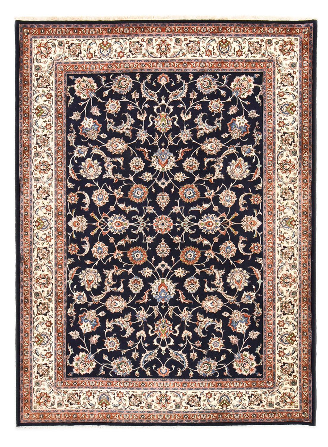 Tapis persan - Classique - Royal - 343 x 255 cm - bleu foncé