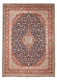 Tapis persan - Keshan - 424 x 308 cm - bleu foncé