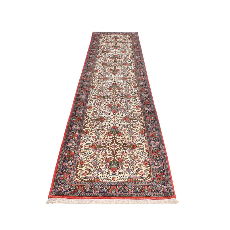 Tapis de couloir Tapis persan - Bidjar - 400 x 92 cm - beige