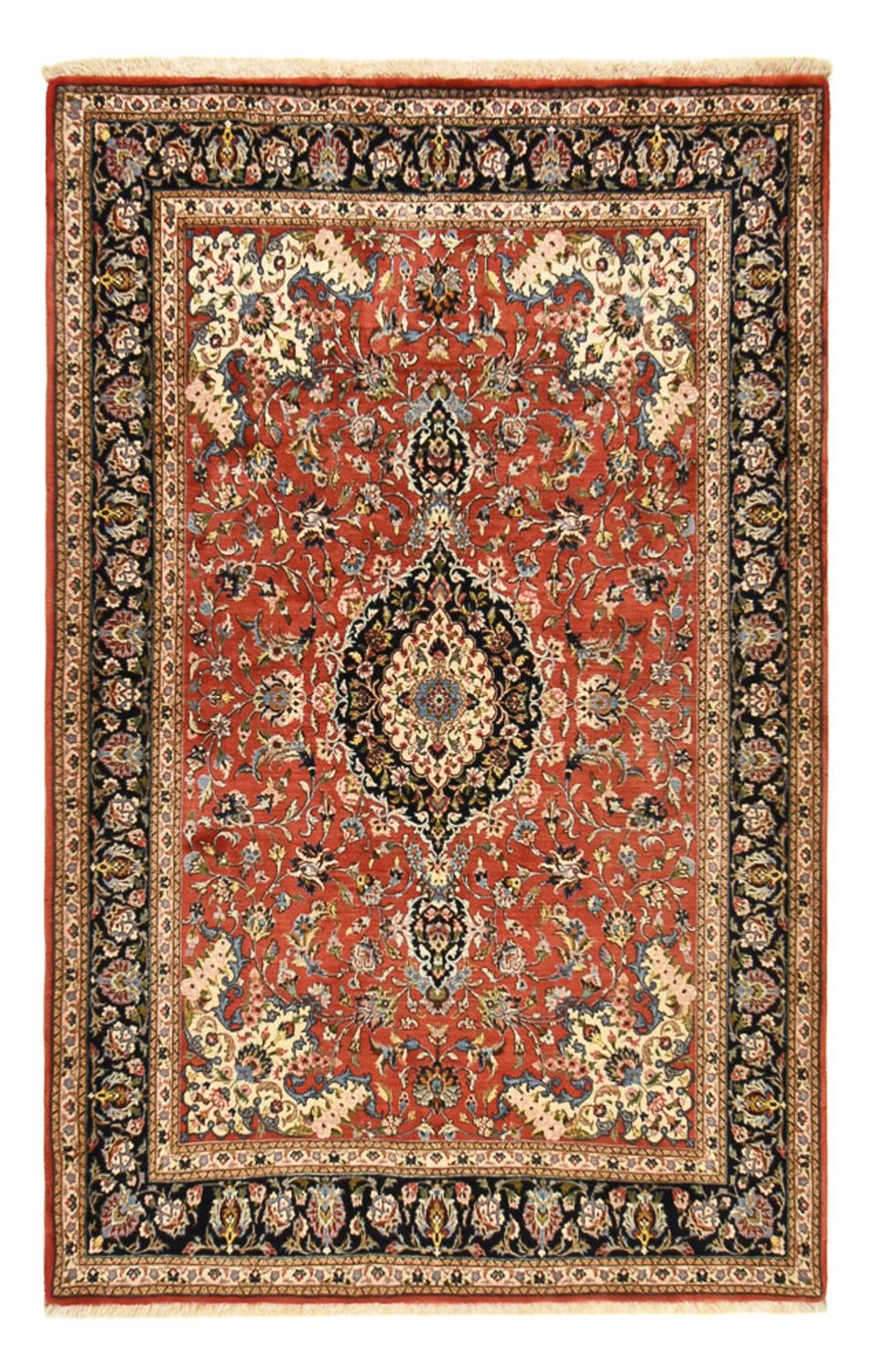 Tapis persan - Ghom - Royal - 220 x 141 cm - rouge