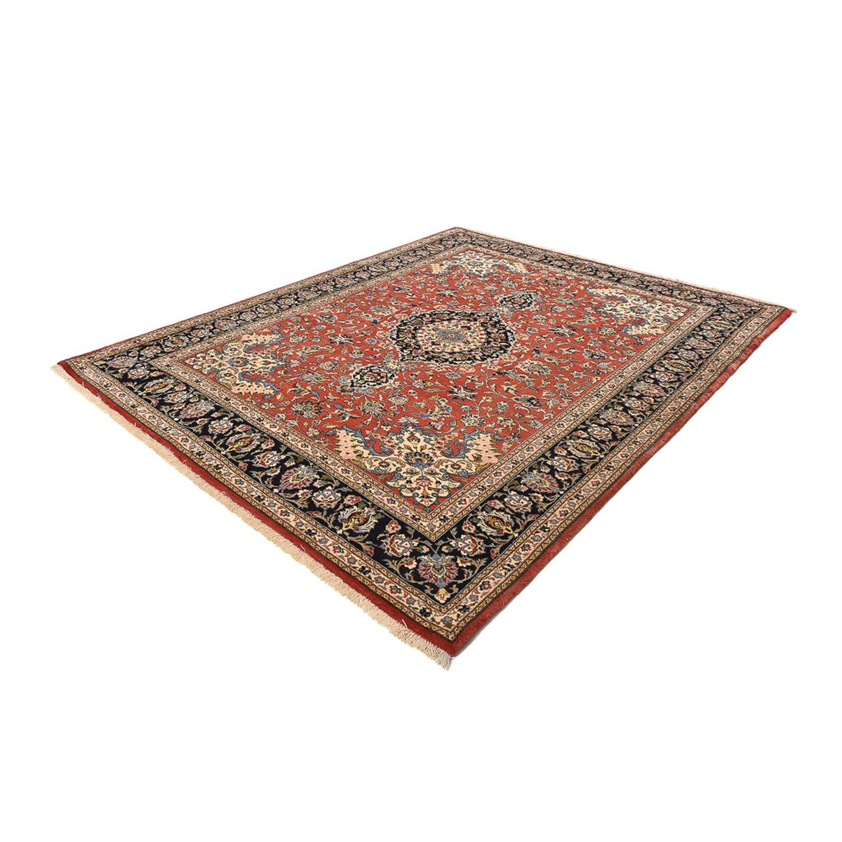 Tapis persan - Ghom - Royal - 220 x 141 cm - rouge