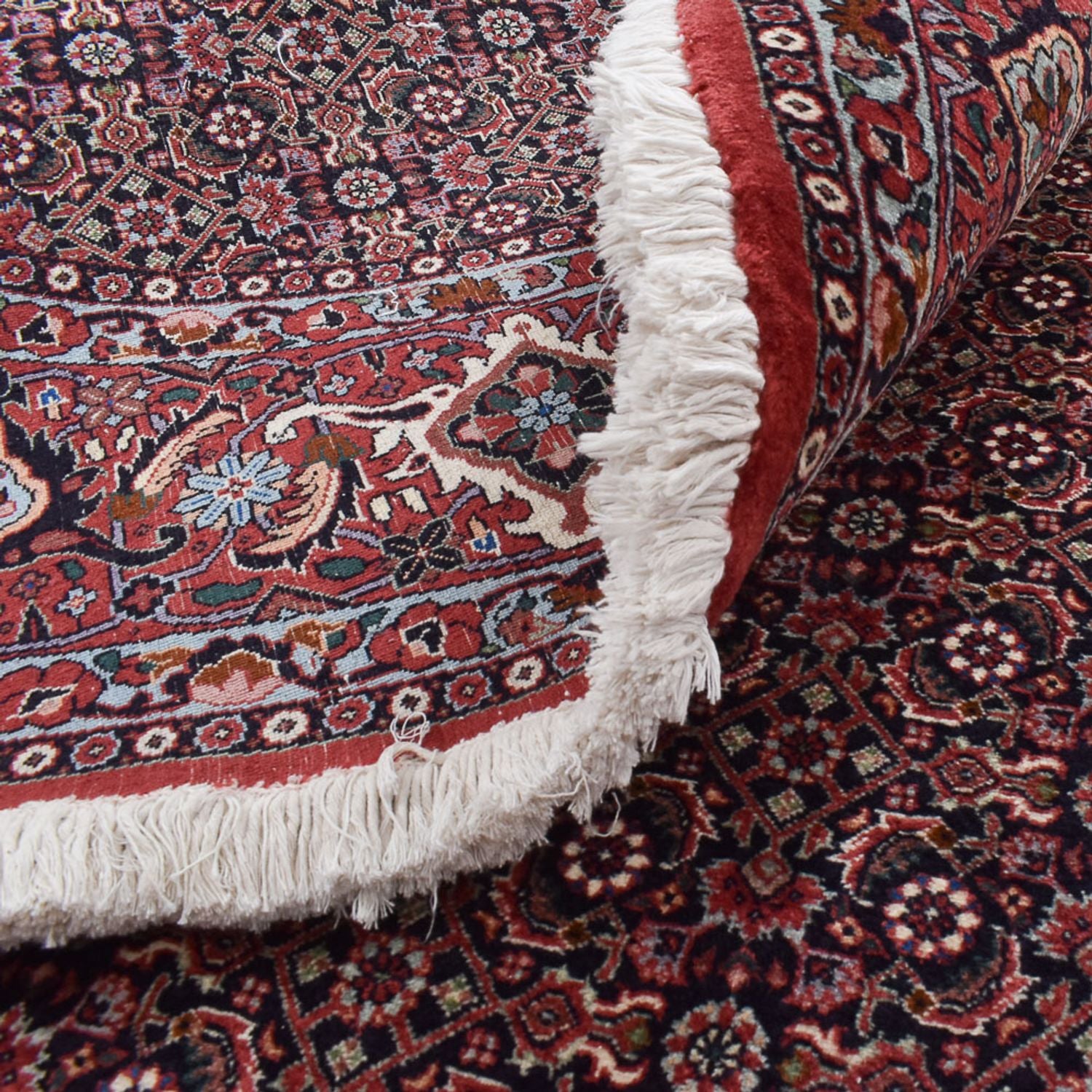 Tapis persan - Bidjar ronde  - 300 x 300 cm - rouge foncé
