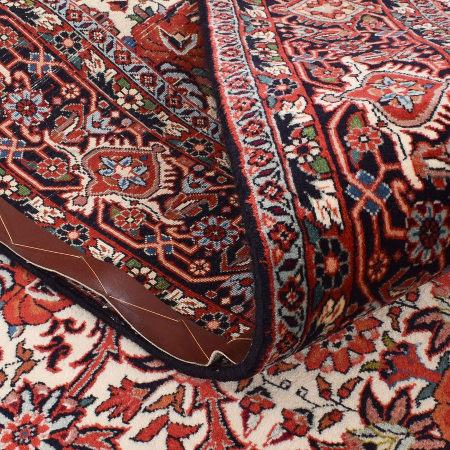 Tapis de couloir Tapis persan - Bidjar - 388 x 157 cm - rouille
