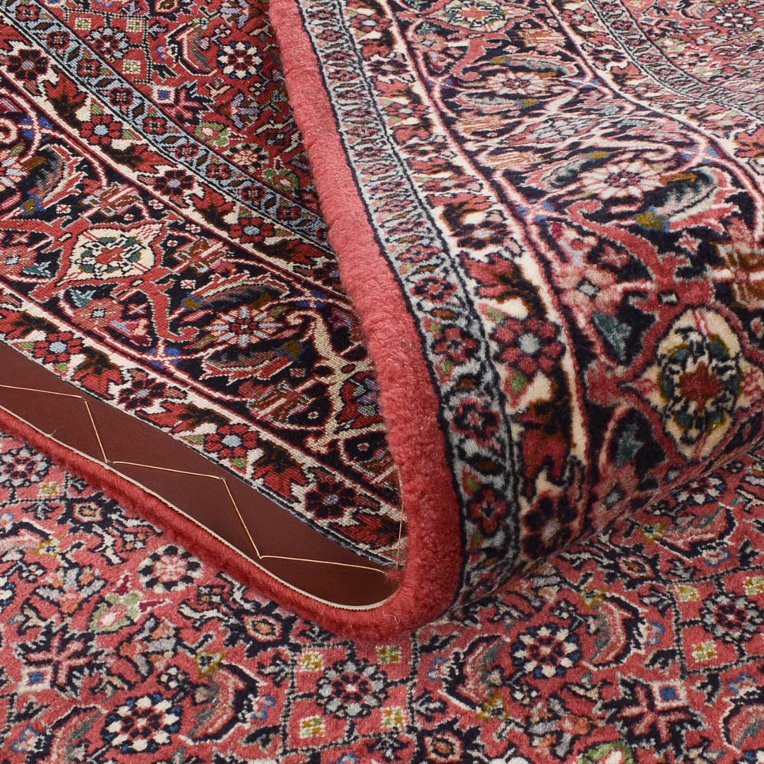 Tapis de couloir Tapis persan - Bidjar - 393 x 152 cm - rouille