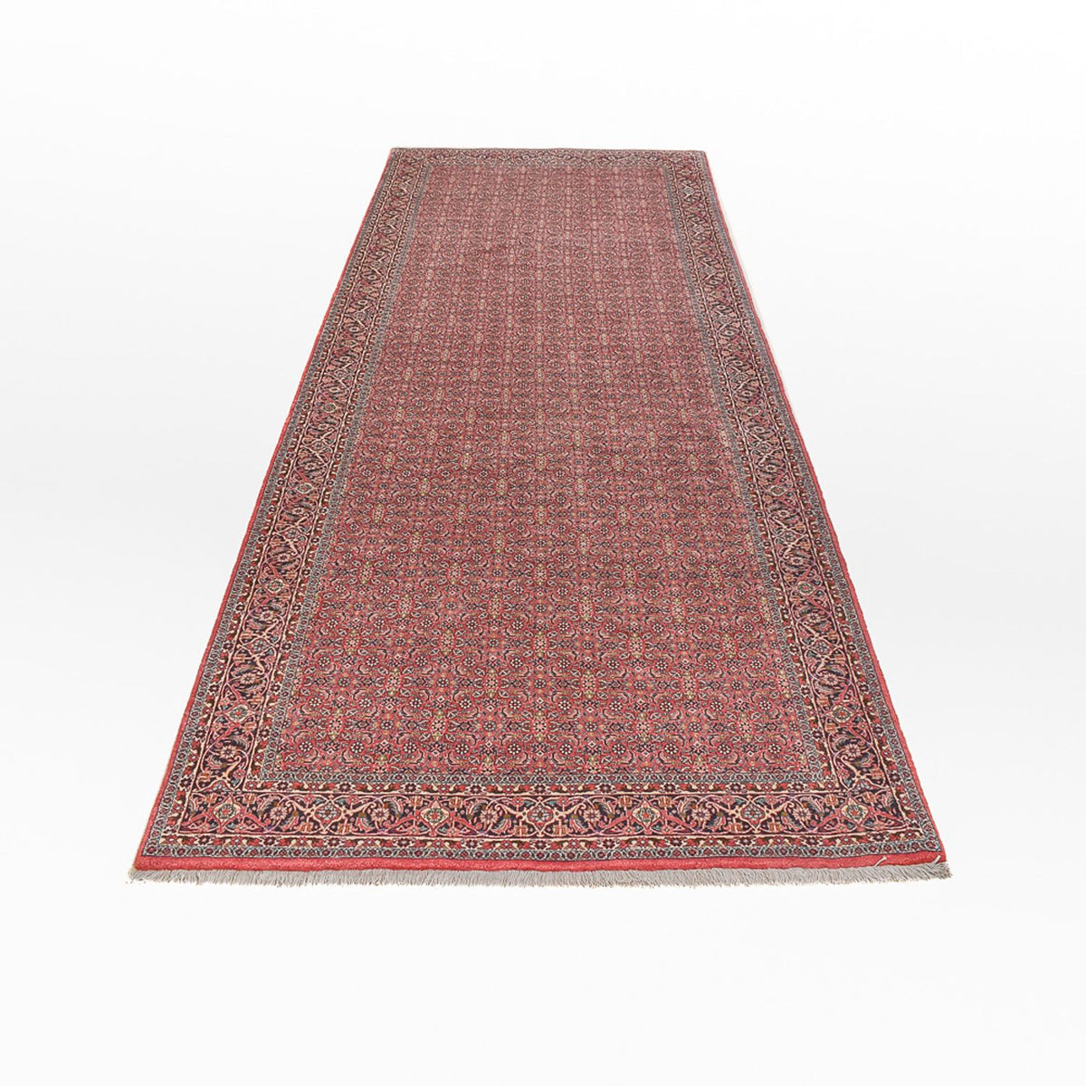 Tapis de couloir Tapis persan - Bidjar - 393 x 152 cm - rouille