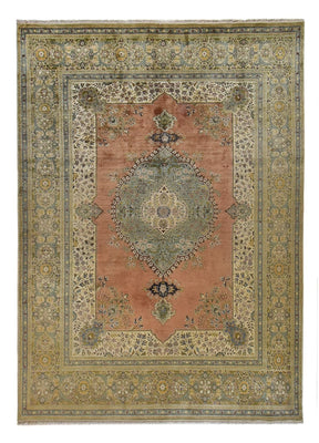 Tapis persan - Classique - 410 x 298 cm - vert olive
