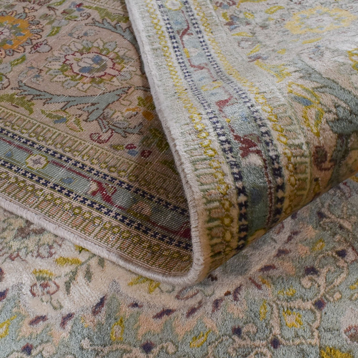 Tapis persan - Classique - 410 x 298 cm - vert olive